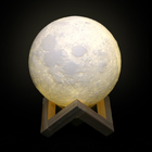 3D Lunar Moon LED Atmosphere Lamp 6000K DC 3.7V 10cm 12cm 15cm 18cm 20cm